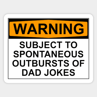 Warning - Dad Jokes Sticker